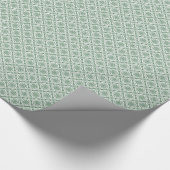 Salie Groen en Witte Geometrische Cirkels Patroon Cadeaupapier (Hoek)