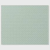 Salie Groen en Witte Geometrische Cirkels Patroon Cadeaupapier (Vlak)