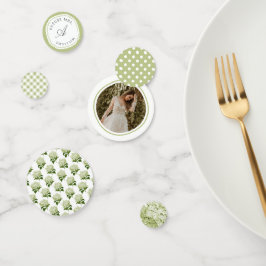 Salie groen en witte Hydrangea Bruidsdouche Confetti