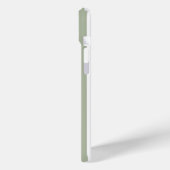 Salie groen en witte monogram strepen Case-Mate iPhone case (Achterkant / Links)