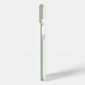 Salie groen en witte monogram strepen Case-Mate iPhone case (Achterkant / Links)