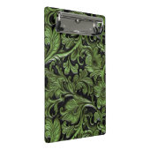 salie groen geslepen leer mini klembord (Schuin)