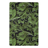 salie groen geslepen leer mini klembord (Achterkant)