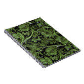  salie groen geslepen leer notitieboek (Rechterzijde)