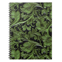  salie groen geslepen leer