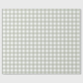 Salie groen Gingham patroon Cadeaupapier (Vlak)