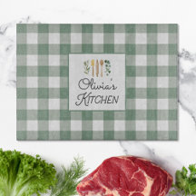 Salie Groen Gingham Patroon Farmhouse Cottagecore
