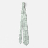 Salie groen gingham stropdas (Achterkant)