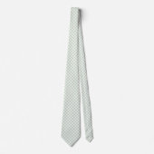 Salie groen gingham stropdas (Voorkant)