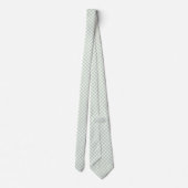 Salie groen gingham stropdas (Achterkant)