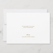 Salie groen goud Custom Modern Baby Doop Kaart (Achterkant)