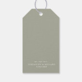 Salie Groen Goud Eucalyptus Bladeren Dank U Cadeau Cadeaulabel (Achterkant)