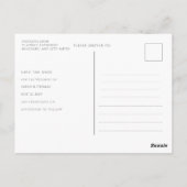 Salie groen goud eucalyptus bladeren Save the date Briefkaart (Achterkant)