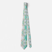 Salie Groen Goud Marmer Steen Elegant Stropdas (Voorkant)