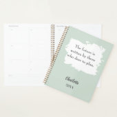 Salie groen inspirerende quote 2027 planner (Display)