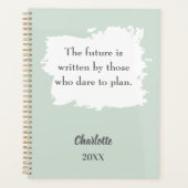 Salie groen inspirerende quote 2027 planner (Voorkant)