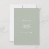 Salie Groen Ivory foto trouw Save the Date (Achterkant)