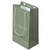 Salie groen klein cadeauzakje (Voorkant Gekanteld)