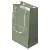 Salie groen klein cadeauzakje (Achterkant Gekanteld)