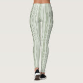 Salie Groen (Licht, Medium, Donker) en Witte Strep Leggings (Achterkant)