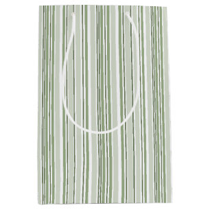 Salie Groen (Licht, Medium, Donker) en Witte Strep Medium Cadeauzakje