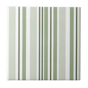Salie Groen (Licht, Medium, Donker) en Witte Strep Tegeltje