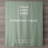 Salie Groen Logo & Tekst l Modern Zakelijk Branded Wandkleed