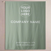 Salie Groen Logo & Tekst l Modern Zakelijk Branded Wandkleed