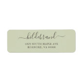 Salie groen los script etiket (Voorkant)