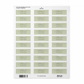 Salie groen los script etiket (Full Sheet)