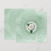 Salie Groen met Witte Roos Empowerment Citaat (Voorkant / Achterkant)
