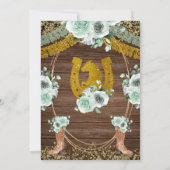 Salie Groen Mexicaans Quinceañera Rustiek Hout Kaart (Achterkant)