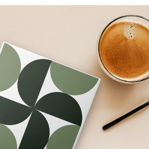 Salie Groen Mid Century Modern Patroon Tegeltje