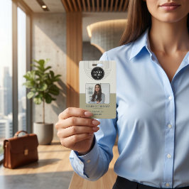 Salie Groen | Minimalistische Bedrijfsmedewerker F Badge
