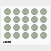salie groen ronde sticker (Vel)