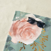 Salie groen roos gouden bloemstukken monogram init strandlaken (In situ)