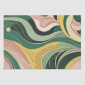 Salie groen roze abstract Wrapping Paper 3 vellen Tissuepapier (Voorkant)