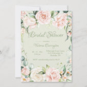 Salie Groen & Roze Bloemen Elegant Vrijgezellenfee Kaart (Voorkant)