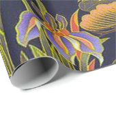 Salie Groen Roze Japans Kimono Bloemen Decoupage Cadeaupapier (Rol Hoek)