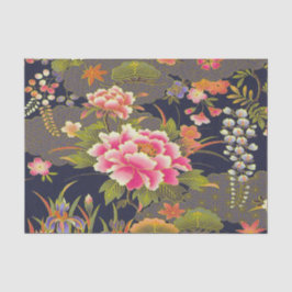 Salie Groen Roze Japans Kimono Bloemen Decoupage Tissuepapier