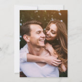 Salie groen script foto bruiloft avondfeest kaart (Achterkant)