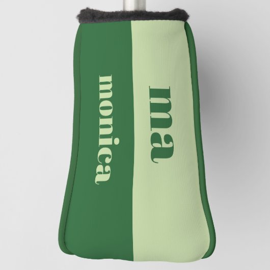 Salie groen script monogram initiaal golfheadcover (Draai 90)
