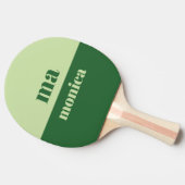 Salie groen script monogram initiaal tafeltennisbatje (Zijkant)