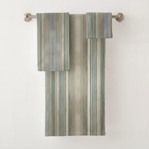 Salie Groen Stof Blauw Taupe Grijs Boerderij Stree Bad Handdoek