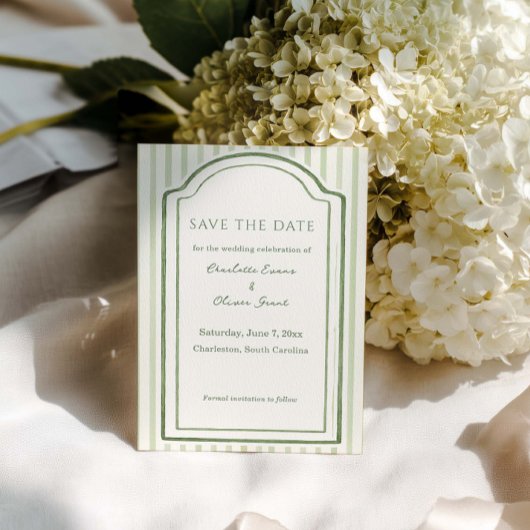 Salie Groen Streep Save The Date