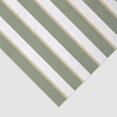 Salie groen tan wit gestreept tissuepapier (Detail)