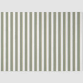 Salie groen tan wit gestreept tissuepapier (Voorkant)