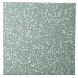 Salie Groen Terrazzo Modern minimaal stenen patroo Tegeltje