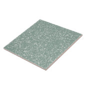 Salie Groen Terrazzo Modern minimaal stenen patroo Tegeltje (Zijkant)