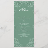 Salie Groen Trouw Vintage Botanische Menu (Voorkant)